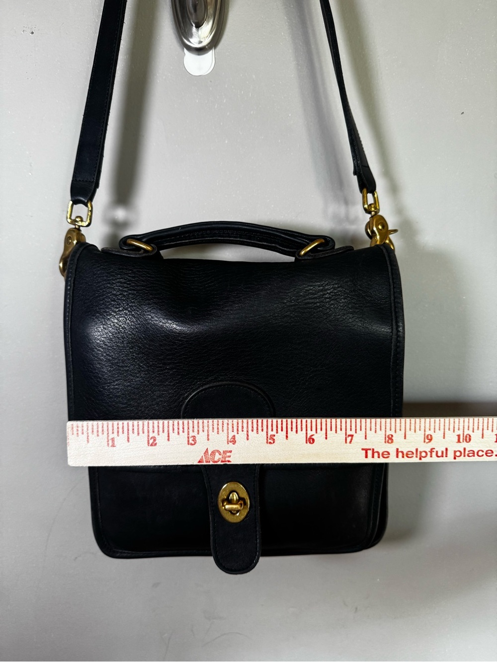 Vintage Coach Black Legacy Station Bag 5130 Crossbody USA Made - Picture 6 of 14